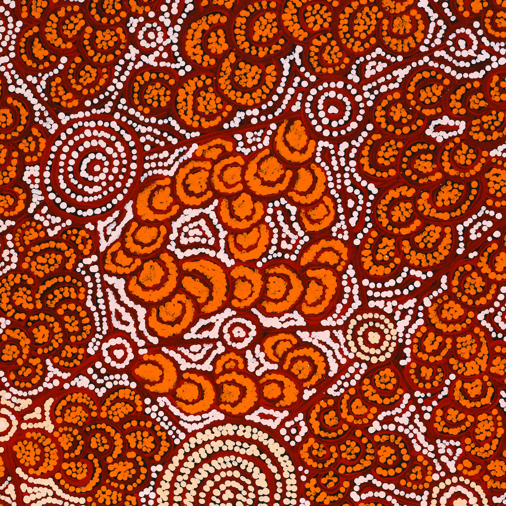 Aboriginal Artwork by Melinda Napurrurla Wilson, Lukarrara Jukurrpa, 76x46cm