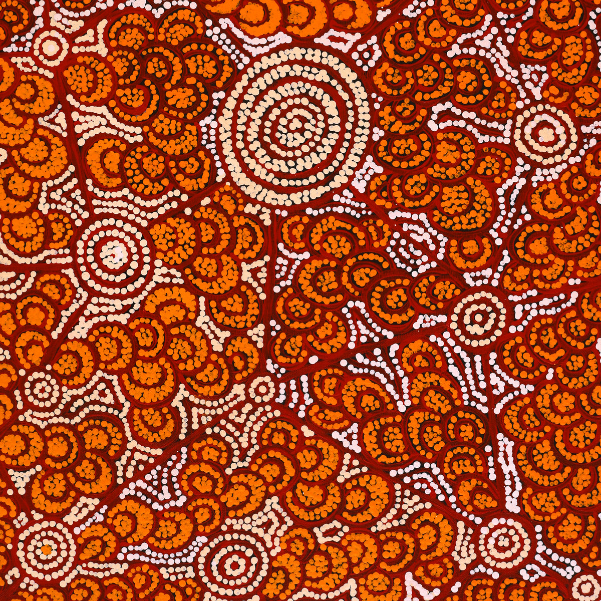 Aboriginal Art by Melinda Napurrurla Wilson, Lukarrara Jukurrpa, 76x46cm - ART ARK®