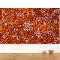 Aboriginal Artwork by Melinda Napurrurla Wilson, Lukarrara Jukurrpa, 76x46cm
