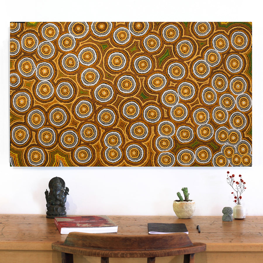 Aboriginal Artwork by Melissa Donegan, Donald Well, 101x61cm