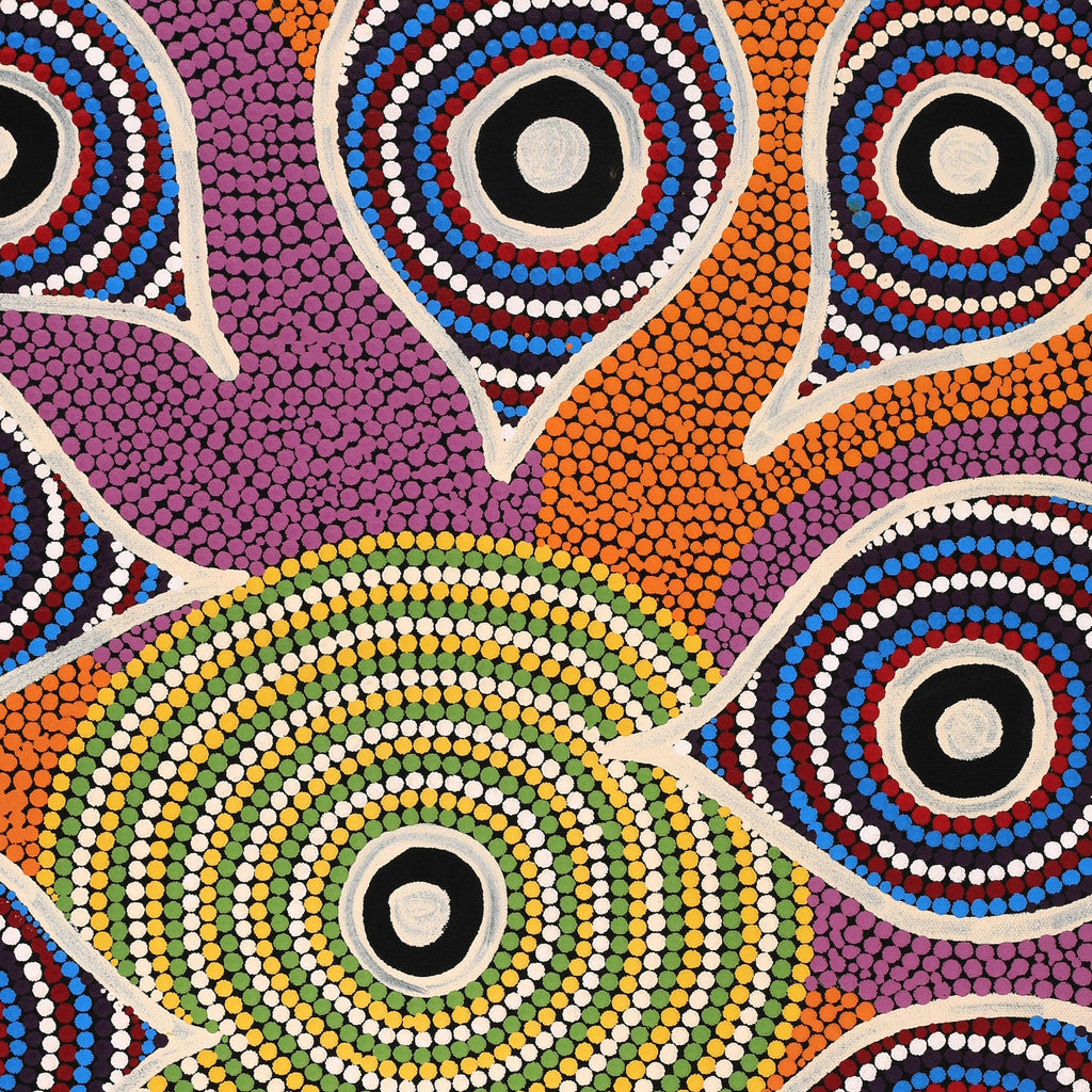 Aboriginal Artwork by Melissa Henry, Liru, 61x46cm