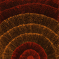 Aboriginal Artwork by Melissa Nampijinpa Karpa, Ngapa Jukurrpa (Water Dreaming) - Puyurru 61x30cm