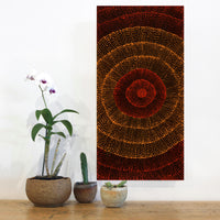 Aboriginal Artwork by Melissa Nampijinpa Karpa, Ngapa Jukurrpa (Water Dreaming) - Puyurru 61x30cm