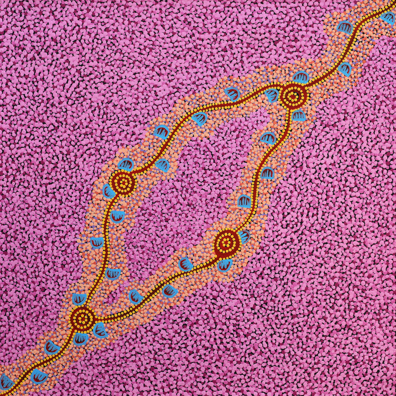 Aboriginal Artwork by Melissa Napangardi Williams, Wardapi Jukurrpa (Goanna Dreaming) - Yarripilangu, 61x61cm