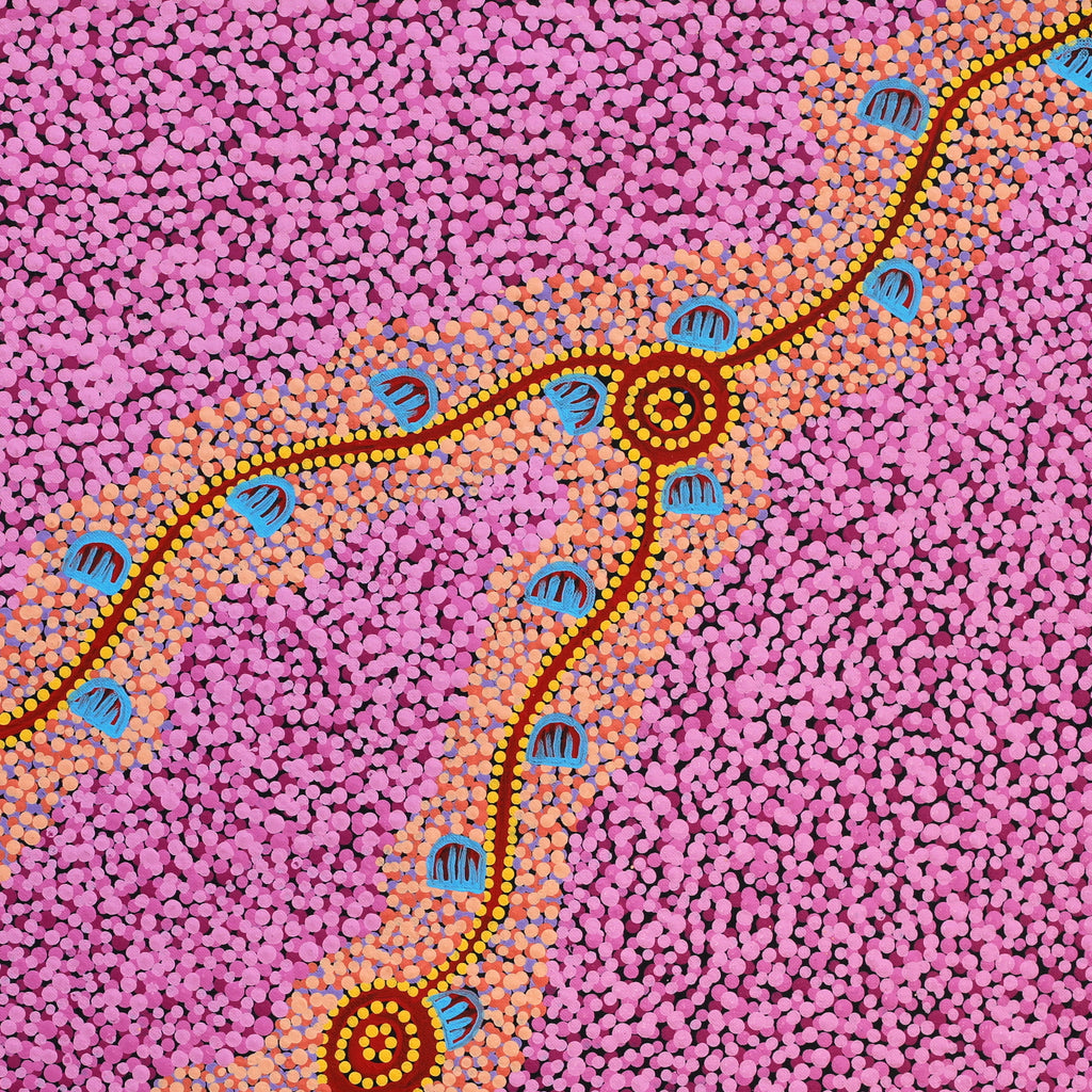 Aboriginal Artwork by Melissa Napangardi Williams, Wardapi Jukurrpa (Goanna Dreaming) - Yarripilangu, 61x61cm