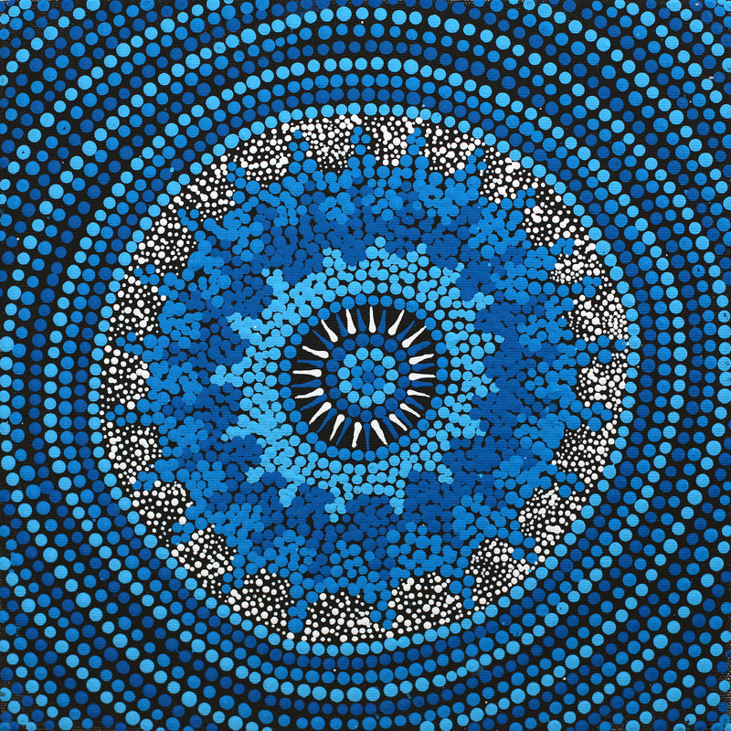 Aboriginal Artwork by Melissa Napangardi Williams, Wardapi Jukurrpa (Goanna Dreaming) - Yarripilangu , 30x30cm