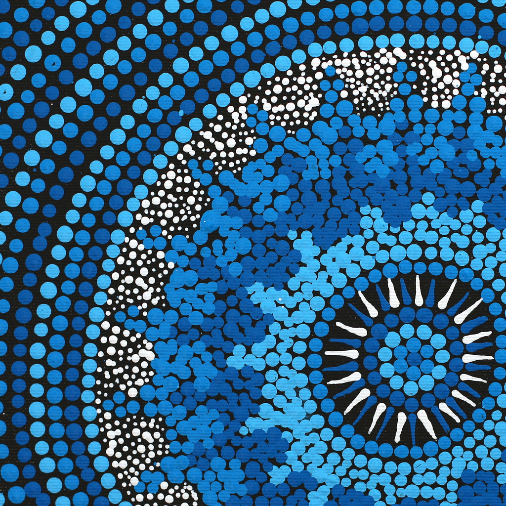 Aboriginal Artwork by Melissa Napangardi Williams, Wardapi Jukurrpa (Goanna Dreaming) - Yarripilangu , 30x30cm