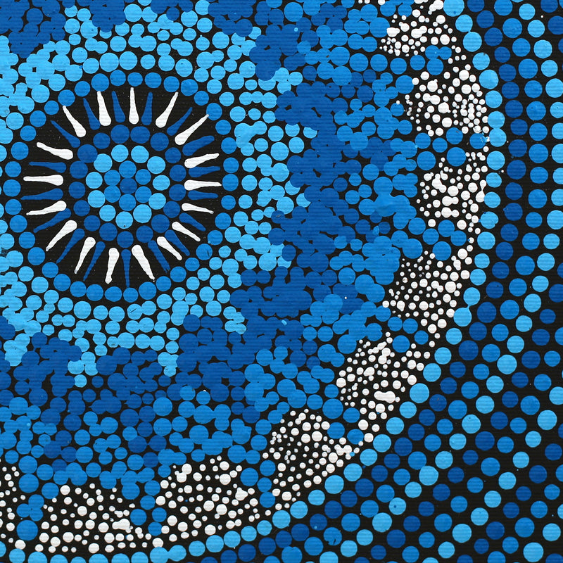 Aboriginal Artwork by Melissa Napangardi Williams, Wardapi Jukurrpa (Goanna Dreaming) - Yarripilangu , 30x30cm