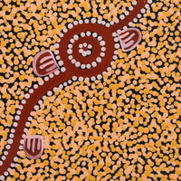 Aboriginal Artwork by Melissa Napangardi Williams, Wardapi Jukurrpa (Goanna Dreaming) - Yarripilangu, 30x30cm