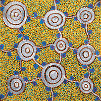 Aboriginal Artwork by Melissa Napangardi Williams, Wardapi Jukurrpa (Goanna Dreaming) - Yarripilangu , 40x40cm