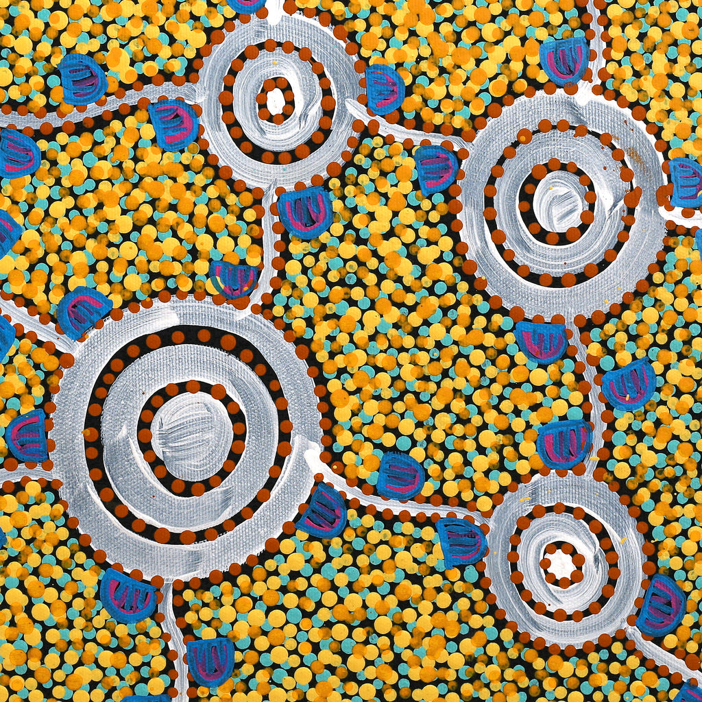Aboriginal Artwork by Melissa Napangardi Williams, Wardapi Jukurrpa (Goanna Dreaming) - Yarripilangu , 40x40cm