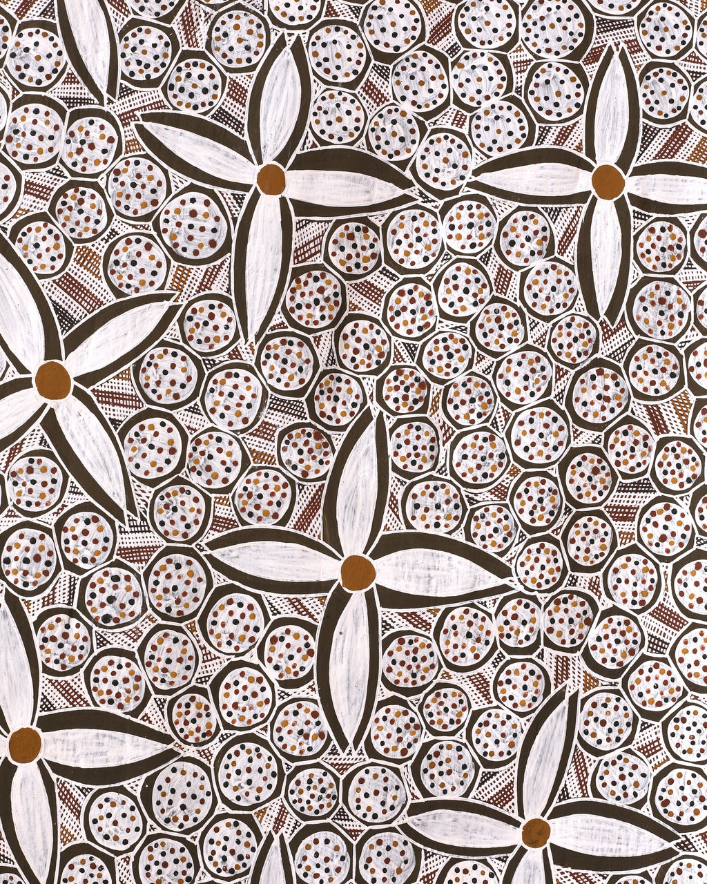 Aboriginal Artwork by Merrkiyawuy #2 Munuŋgurr, Dhatam, 96x45cm Bark