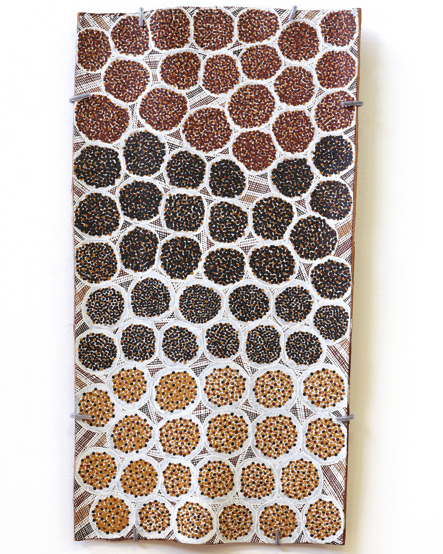 Aboriginal Artwork by Merrkiyawuy #2 Munuŋgurr, Dhatam, 71x37cm