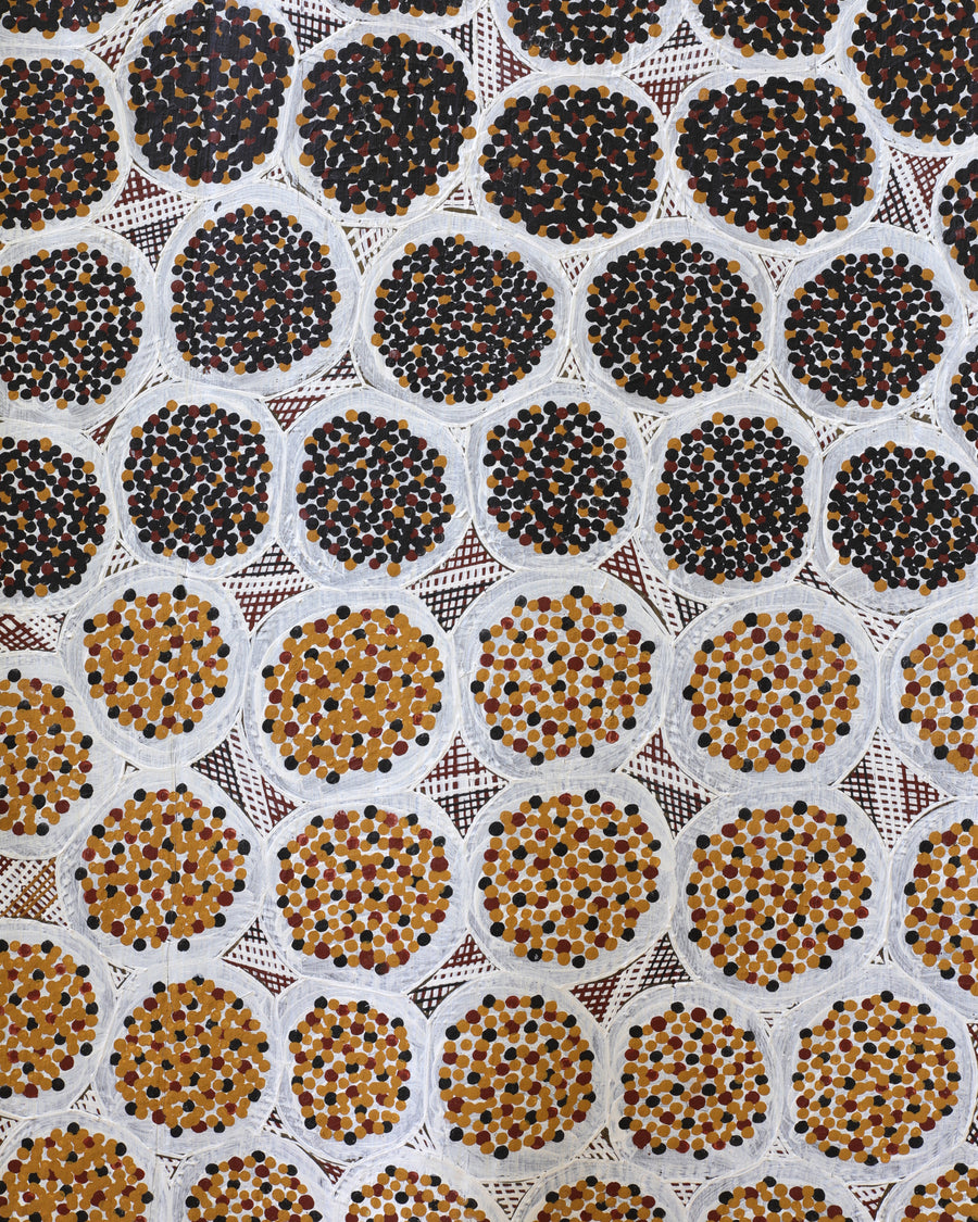 Aboriginal Artwork by Merrkiyawuy #2 Munuŋgurr, Dhatam, 71x37cm