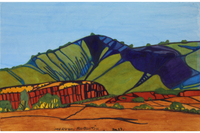 Aboriginal Artwork by Mervyn Rubuntja, Rutjipma (Mt Sonder), 54x35cm