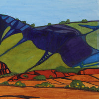 Aboriginal Artwork by Mervyn Rubuntja, Rutjipma (Mt Sonder), 54x35cm