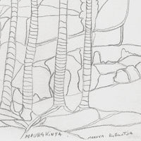 Aboriginal Artwork by Mervyn Rubuntja, Alyape (Palm Valley), NT, 54x36cm