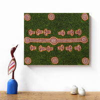 Aboriginal Artwork by Michael Japaljarri Wayne, Marlu Jukurrpa (Red Kangaroo Dreaming) Yarnardilyi & Jurnti, 50x40cm