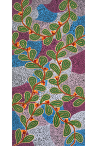 Aboriginal Artwork by Michelle Inkamala, Ili (Desert fig tree) 120x60cm