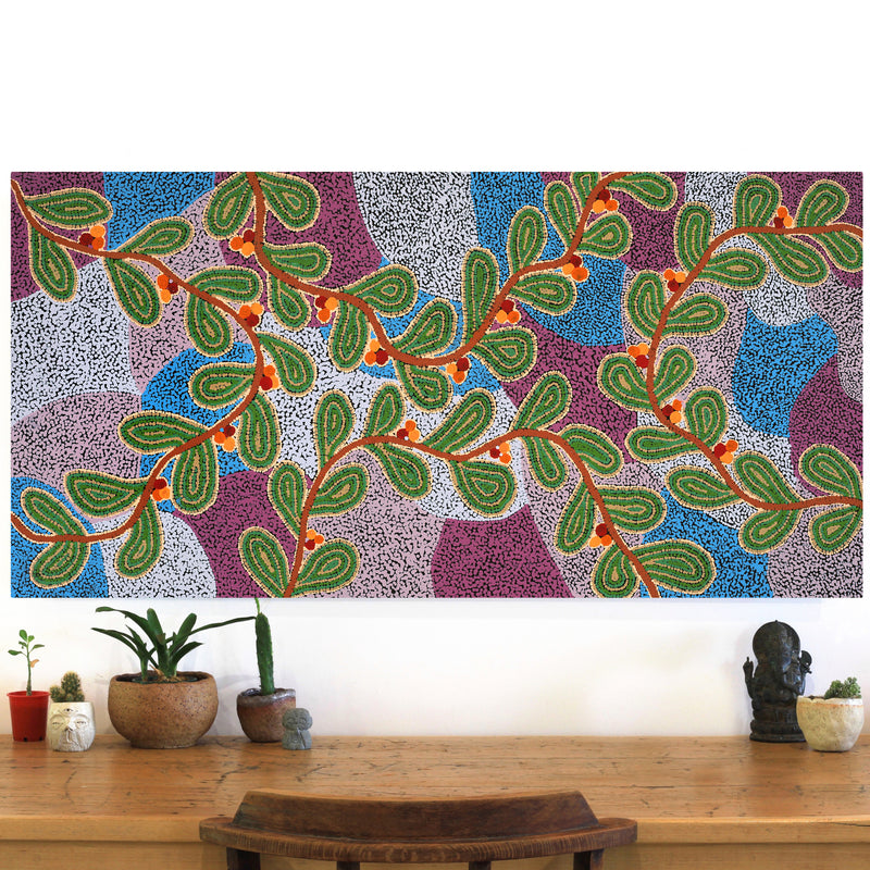 Aboriginal Art by Michelle Inkamala, Walka, 120x60cm - ART ARK®