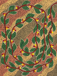 Aboriginal Artwork by Michelle Inkamala, Ili (Desert fig tree), 61x46cm