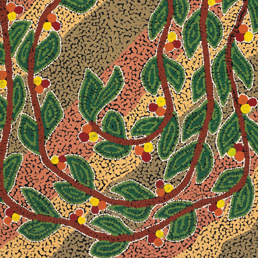 Aboriginal Artwork by Michelle Inkamala, Ili (Desert fig tree), 61x46cm
