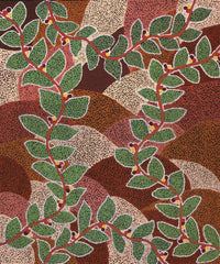 Aboriginal Artwork by Michelle Inkamala, Ili (Desert fig tree), 91x76cm