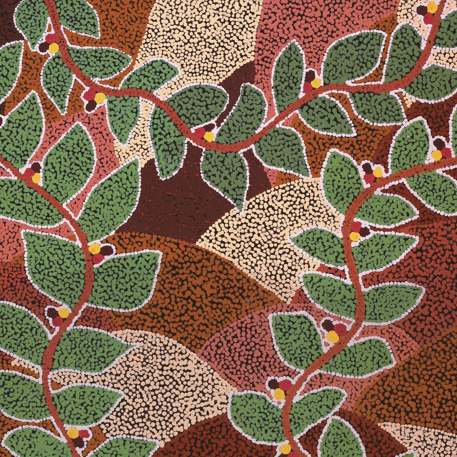 Aboriginal Artwork by Michelle Inkamala, Ili (Desert fig tree), 91x76cm