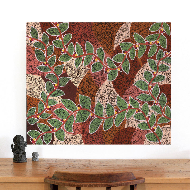 Aboriginal Art by Michelle Inkamala, Ili (Desert fig tree), 91x76cm - ART ARK®