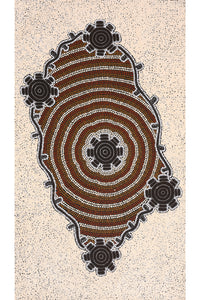 Aboriginal Artwork by Mickaela Napangardi Lankin, Pamapardu Jukurrpa (Flying Ant Dreaming) - Warntungurru, 107x61cm