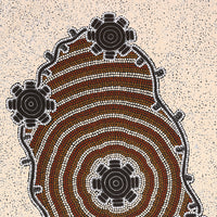 Aboriginal Artwork by Mickaela Napangardi Lankin, Pamapardu Jukurrpa (Flying Ant Dreaming) - Warntungurru, 107x61cm