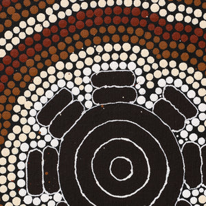 Aboriginal Art by Mickaela Napangardi Lankin, Pamapardu Jukurrpa (Flying Ant Dreaming) - Warntungurru, 107x61cm - ART ARK®
