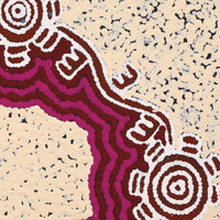 Aboriginal Artwork by Mickaela Napangardi Lankin, Pamapardu Jukurrpa (Flying Ant Dreaming) - Warntungurru, 30x30cm