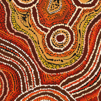 Aboriginal Art by Barbara Baker Milpati, Ngapari Tjukurpa, 91x71cm - ART ARK®