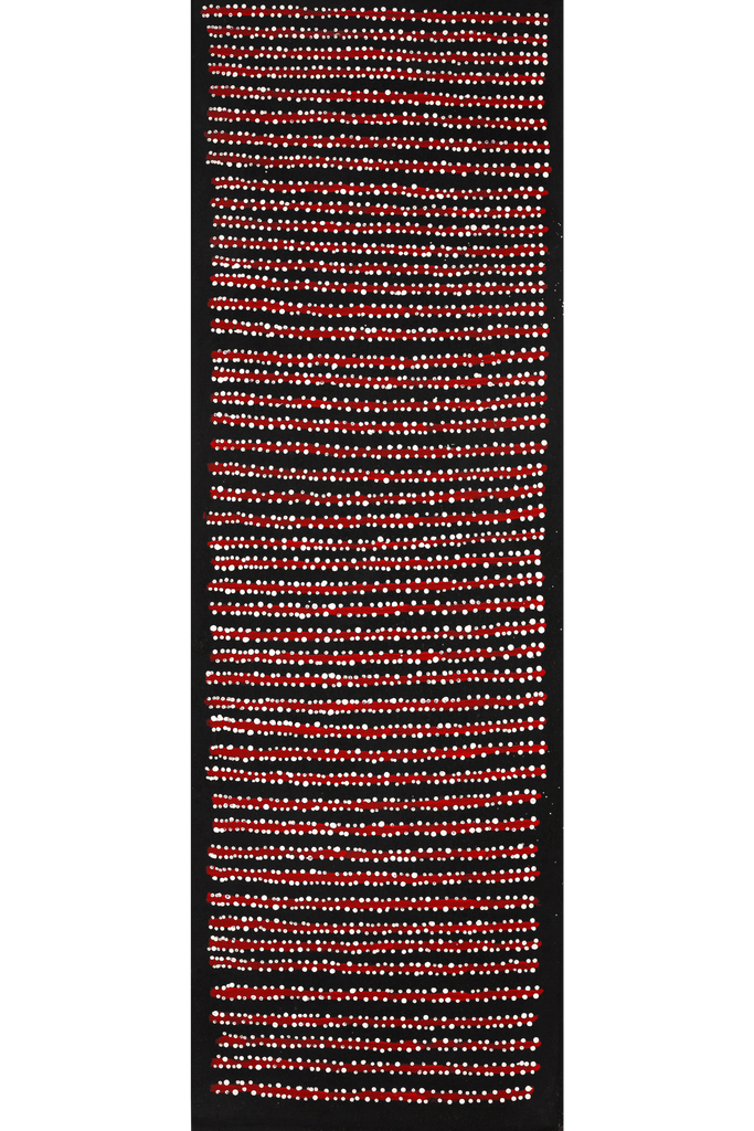 Aboriginal Artwork by Mitchell Japanangka Martin, Mina Mina Jukurrpa, 91x30cm