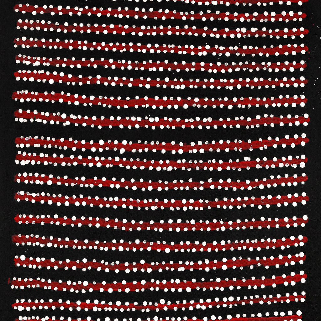Aboriginal Artwork by Mitchell Japanangka Martin, Mina Mina Jukurrpa, 91x30cm
