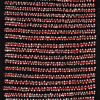 Aboriginal Artwork by Mitchell Japanangka Martin, Mina Mina Jukurrpa, 91x30cm