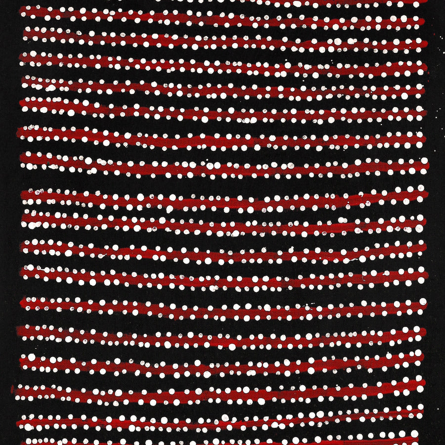 Aboriginal Artwork by Mitchell Japanangka Martin, Mina Mina Jukurrpa, 91x30cm