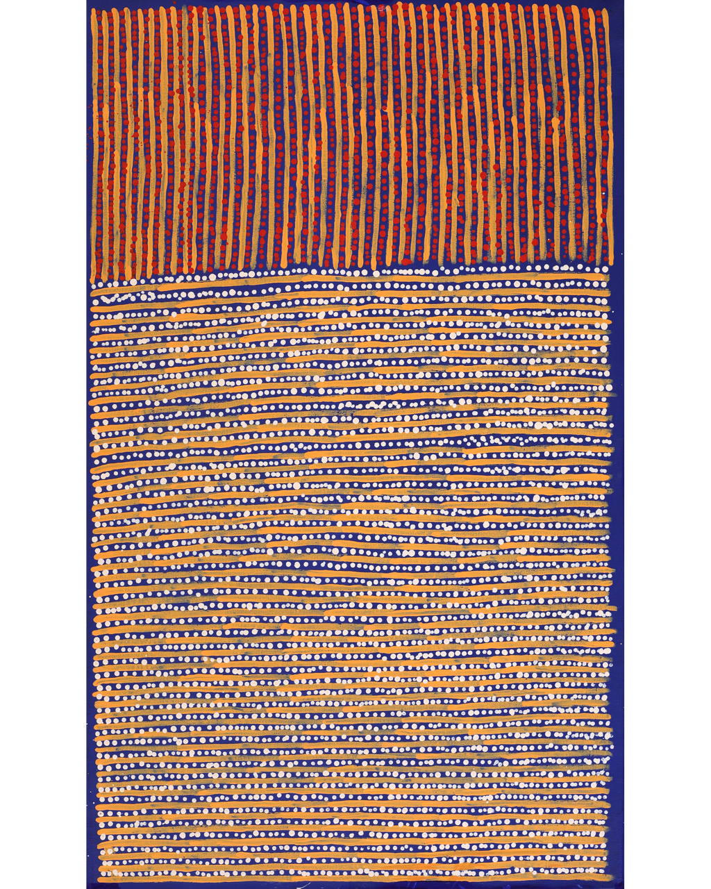 Aboriginal Artwork by Mitchell Japanangka Martin, Mina Mina Jukurrpa, 76x46cm