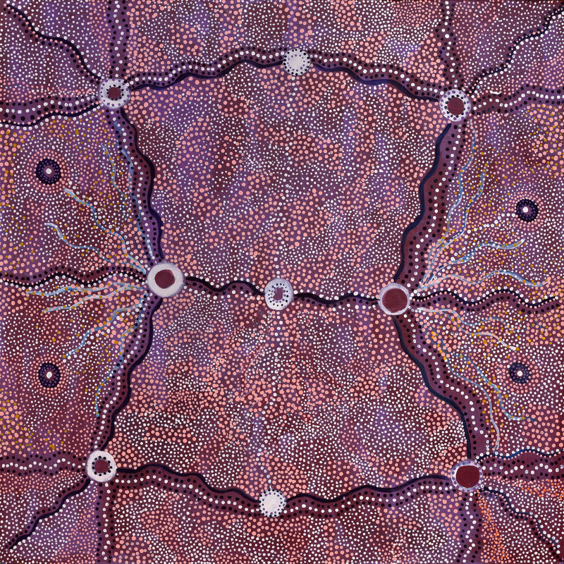 Aboriginal Artwork by Molly Brown, Untitled, 122x120cm