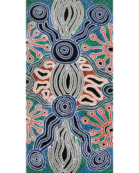 Aboriginal Artwork by Mona Lewis, Ngayuku Ngura (my country), 120x61cm