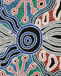 Aboriginal Artwork by Mona Lewis, Ngayuku Ngura (my country), 120x61cm