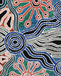 Aboriginal Artwork by Mona Lewis, Ngayuku Ngura (my country), 120x61cm
