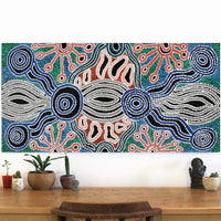 Aboriginal Artwork by Mona Lewis, Ngayuku Ngura (my country), 120x61cm