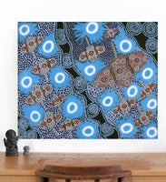 Aboriginal Artwork by Mona Lewis, Sting Ray, 91x76cm