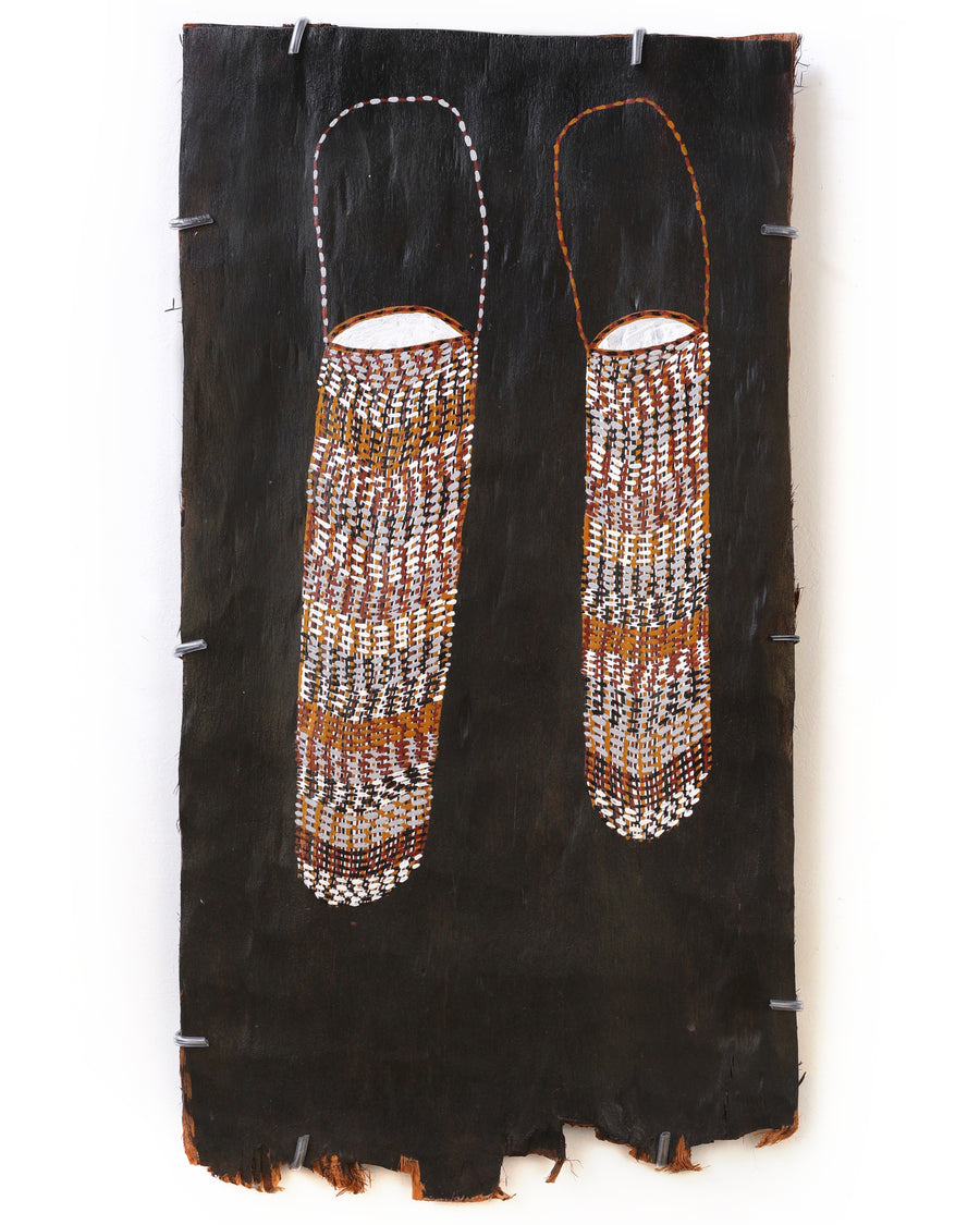Muluymuluy Wirrpanda, Bol'pu (dilly bag), 67x38cm Bark