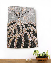 Aboriginal Artwork by Munhala Dhamarrandji, Batjimurruŋu 99x70cm Bark