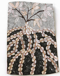 Aboriginal Artwork by Munhala Dhamarrandji, Batjimurruŋu 99x70cm Bark