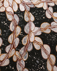 Aboriginal Artwork by Munhala Dhamarrandji, Batjimurruŋu 99x70cm Bark