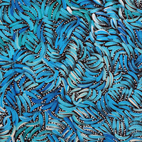Aboriginal Artwork by Nola Napangardi Fisher, Purrpalanji (Skinny Bush Banana) Jukurrpa, 122x122cm